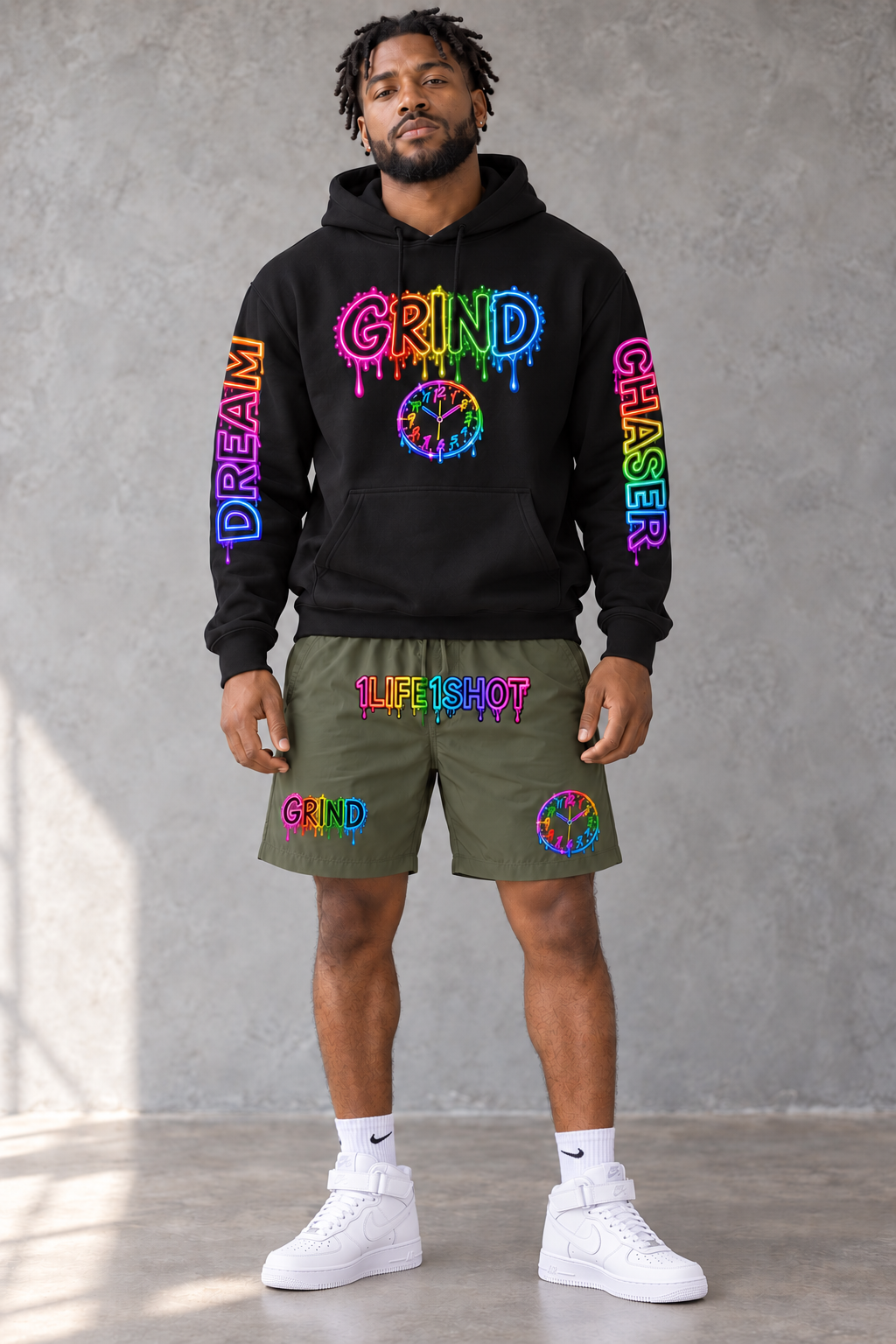 Grind Training Shorts — AI model preview