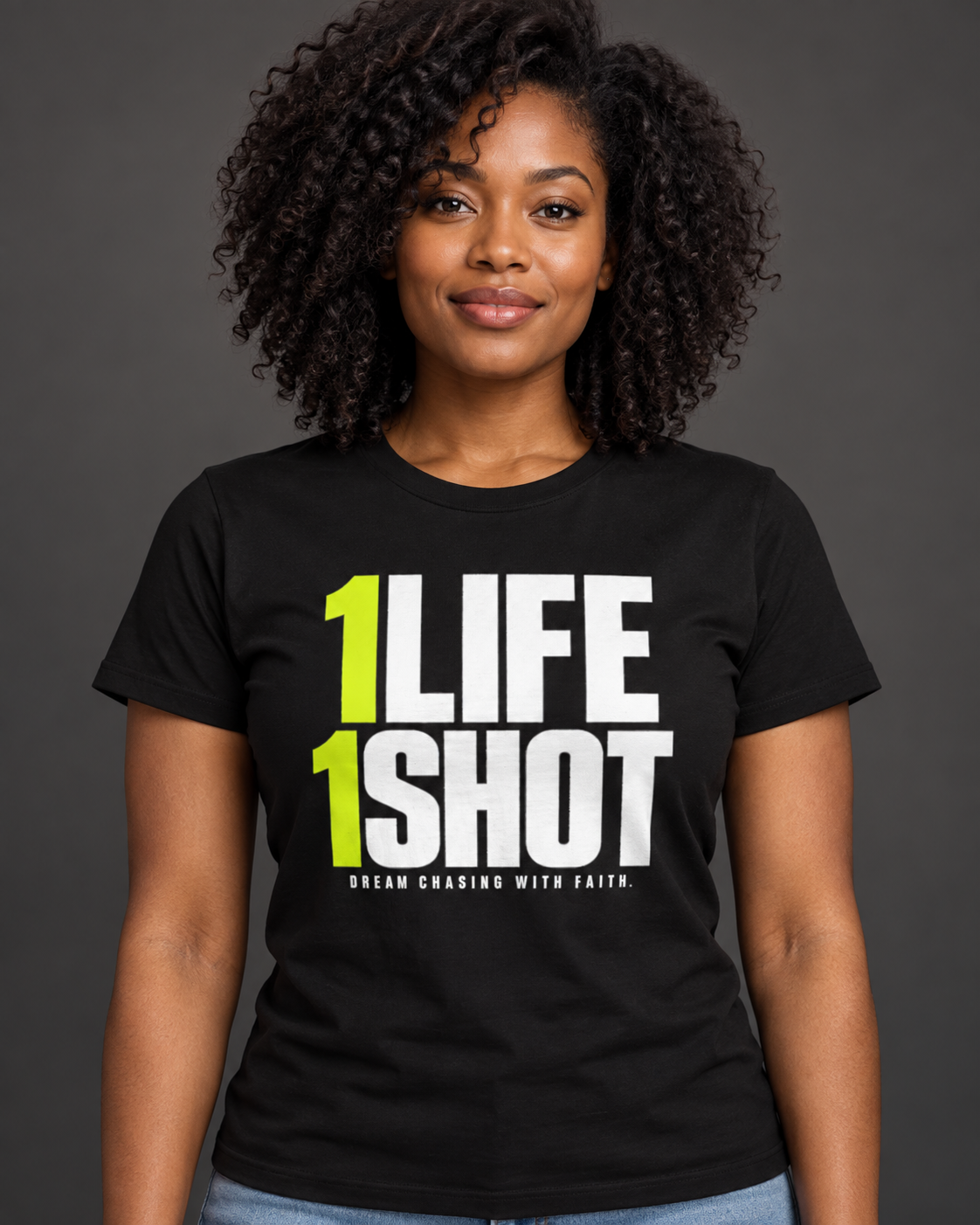 Classic Tee – Black — AI model preview