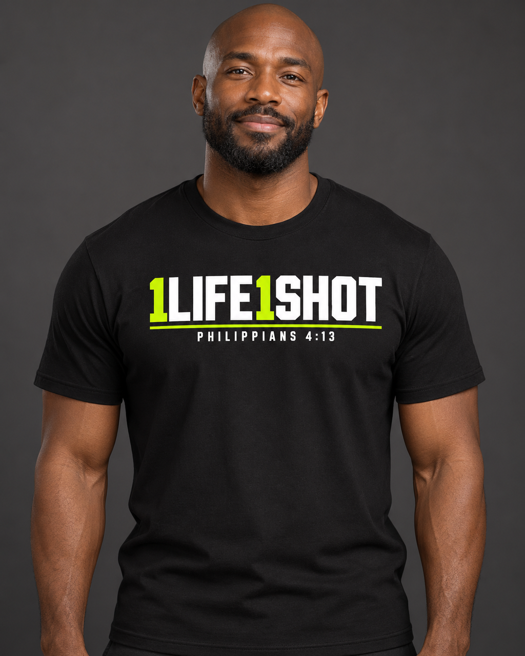 Philippians 4:13 Tee — AI model preview