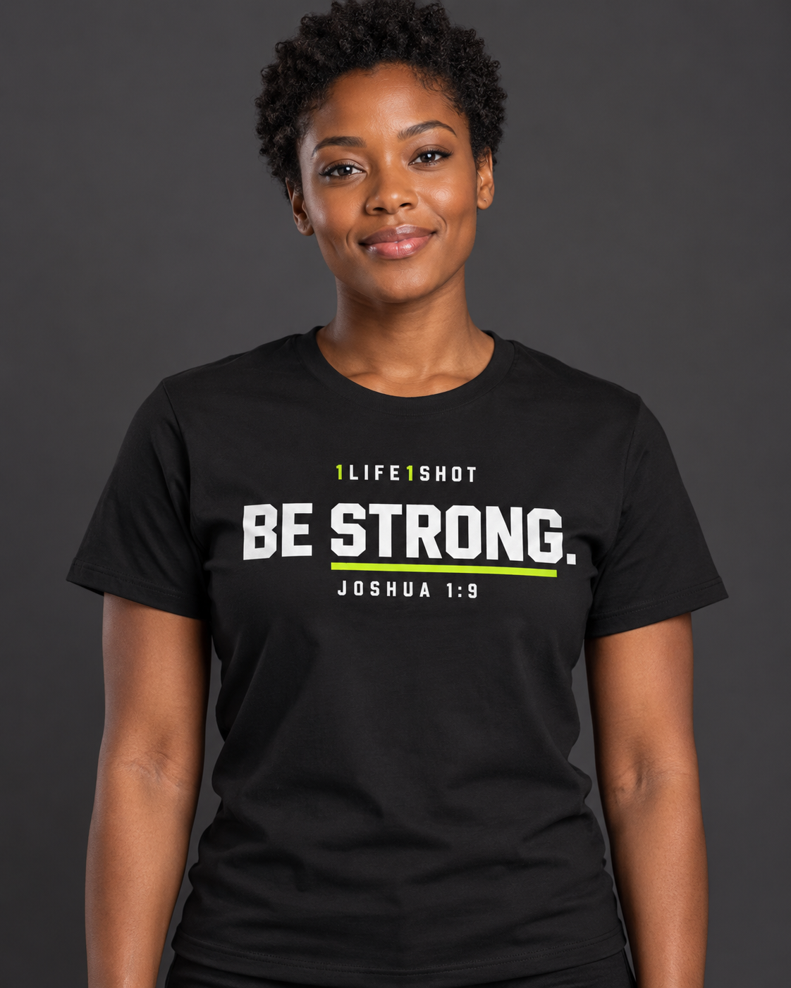 Joshua 1:9 Tee — AI model preview