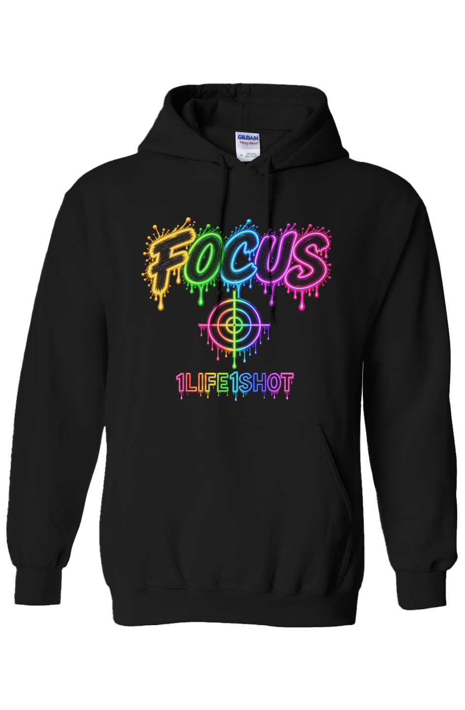 1Life1Shot Neon Focus Hoodie