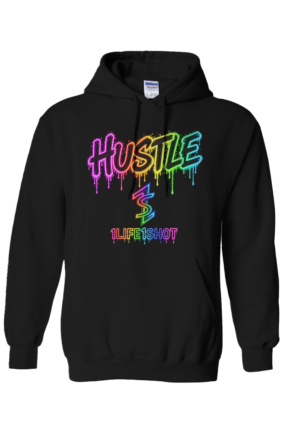 1Life1Shot Neon Hustle Hoodie