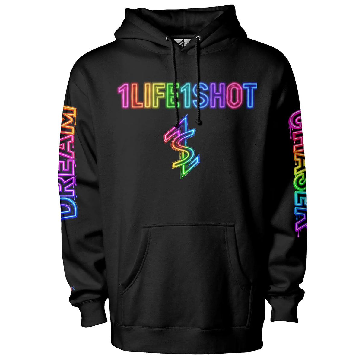 1Life1Shot Neon Dream Chaser Hoodie
