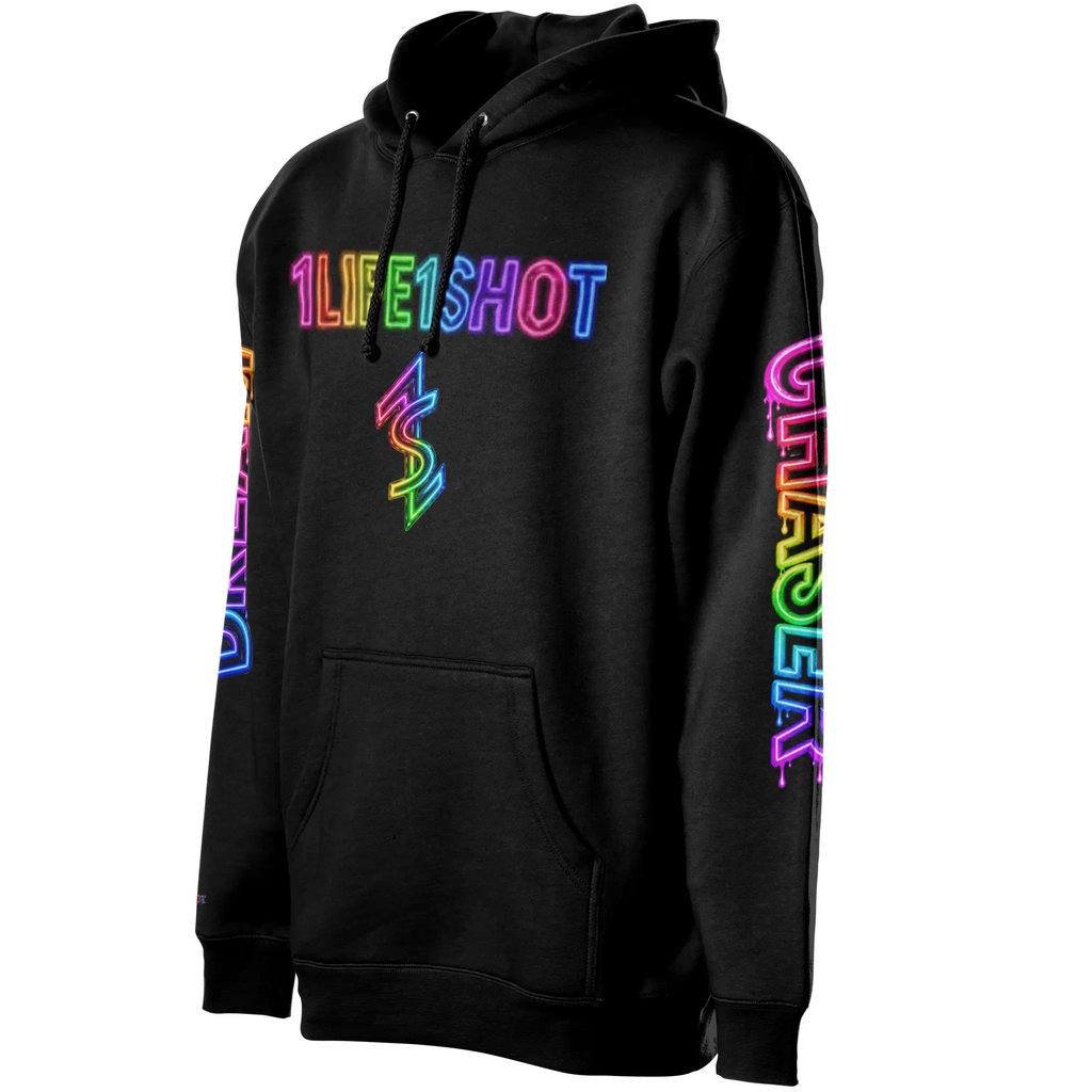 1Life1Shot Neon Dream Chaser Hoodie